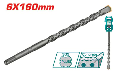 TOTAL ดอกสว่านเจาะปูนโรตารี่ 6x160mm SDS PLUS