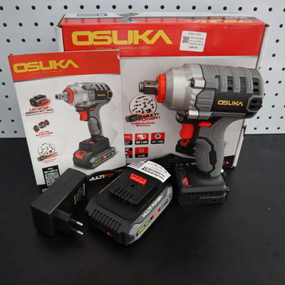 OSUKA บล็อคกระแทกไร้สาย 420NM 20V BL (แบต 2Ah+แท่นชาร์จ+กล่องสี)