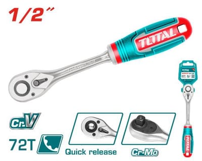TOTAL ด้ามฟรีหุ้มยาง 1/2" (200mm)