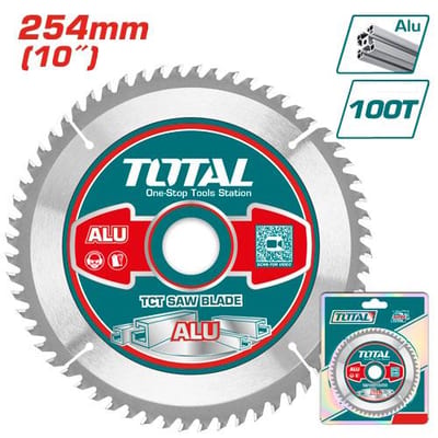 TOTAL ใบเลื่อยวงเดือนตัดอลูมิเนียม 10"x100T