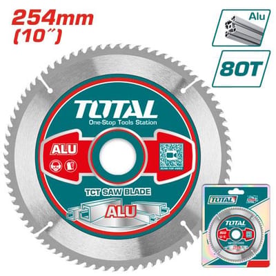 TOTAL ใบเลื่อยวงเดือนตัดอลูมิเนียม 10"x80T