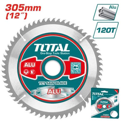 TOTAL ใบเลื่อยวงเดือนตัดอลูมิเนียม 12"x120T