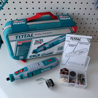 TOTAL ชุดเครื่องเจียร์พิมพ์มินิไร้สาย 8V