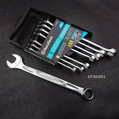 Duratech ประแจแหวนข้างปากตาย 8pcs 8-19