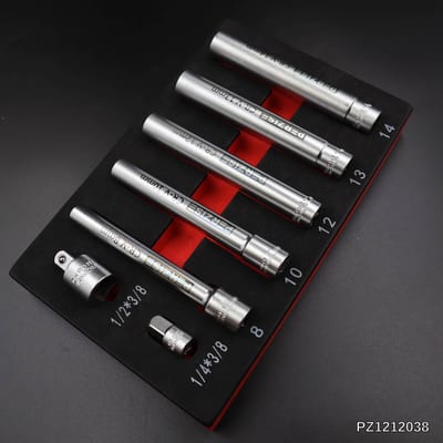 PERZISE ชุดบล็อค 12เหลี่ยม ยาว120mm 3หุน 7ตัวชุด 8-14