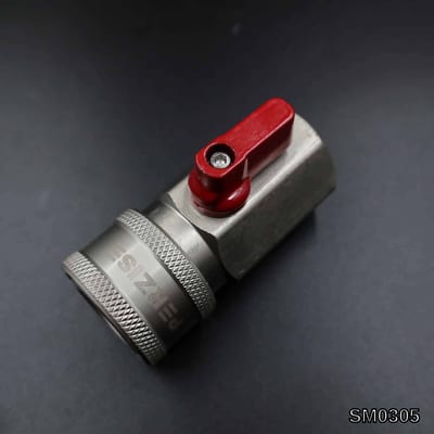 ข้อต่อคอปเปอร์สวมเร็วขนาดใหญ่มีวาล์ว SM เกลียวตัวเมีย (20mm)