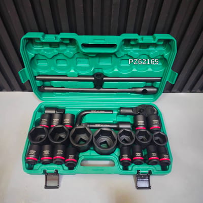 PERZISE ชุดบล็อคดำ 6หุน+1นิ้ว 26 ตัวชุด 21-65mm