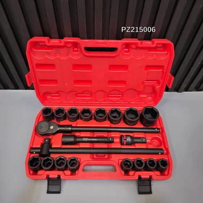 PERZISE ชุดลูกบล็อกดำยาว 6เหลี่ยม 6หุน 21ตัวชุด เบอร์ 21-50mm