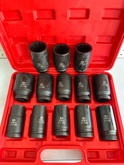 ชุดลูกบล็อคดำยาว 6หุน 10 ตัวชุด 12P
