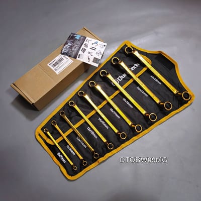 Duratech ประแจแหวคู่คองอ 75องศา เคลือบไทเทเนียม 9ตัวชุด 6-23mm