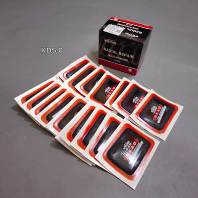 แผ่นปะยางเรเดียลแบบสี่เหลี่ยม ขนาด 50x70mm (เสริมเส้นใยผ้าใบ 1ชั้น)
