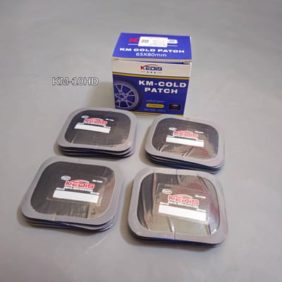 แผ่นปะยางเรเดียลแบบสี่เหลี่ยม ขนาด 65x80mm (เสริมเส้นใยผ้าใบ 2ชั้น)