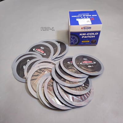 แผ่นปะยางผ้าใบไขว้ Bias แบบกลมขนาด 80mm (เสริมเส้นใยผ้าใบ 2ชั้น)